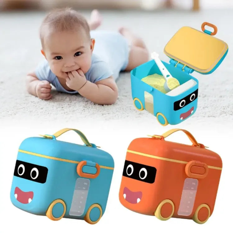 Portable Milk Powder Container Airtight Storage Baby Food Milk Box Food Storage Car Toys - Bus style / toy style baby milk container