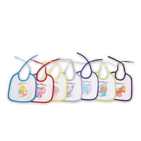 Imported Waterproof Seven Days Baby Bib Sunday Monday Bibs Set