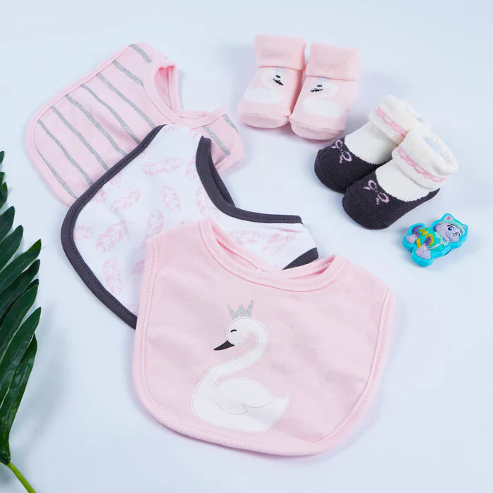 Baby Bibs & Booties 5Pcs Set